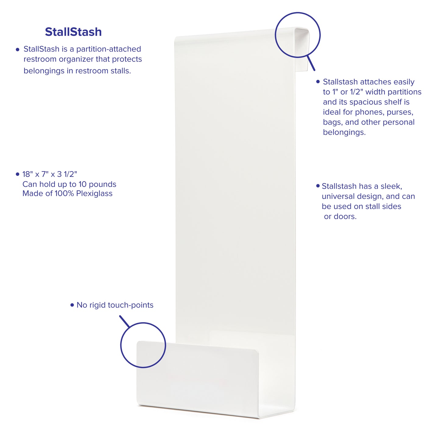 StallStash Restroom Protector/Organizer 4-Pack