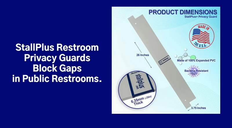 Stall Plus Restroom Stall-Gap Privacy Guards